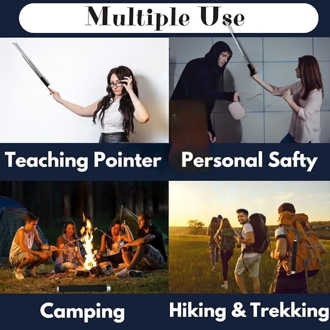 Personal Stick Security Professional Multitool Comfortable Grip Foldable Stick for Men and Women with Bag